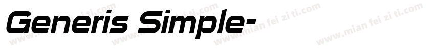 Generis Simple字体转换